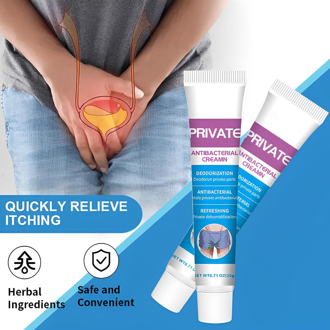 RGKY 2 Unidades Crema de Higiene Íntima para Hombres | Hidrata y Refresca la Zona Íntima | Fórmula Suave para el Cuidado Diario — view 4