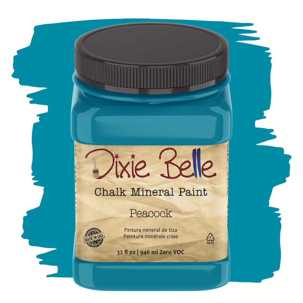 Dixie Belle Paint Company Chalk Finish Furniture Paint - Caviar (32oz) - Matte Black Chic Chalk Mineral DIY Furniture Paint — view 226