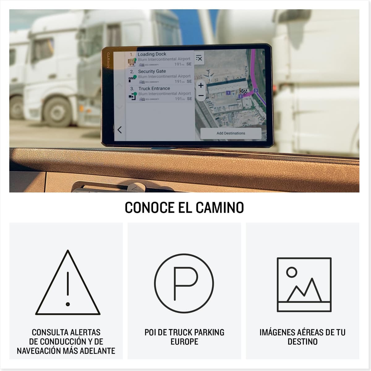 Garmin dēzl LGV820, GPS para camión con Pantalla Brillante de 8'', Información de tráfico en Tiempo Real, Voz y Asistencia al Conductor, Rutas Personalizadas, Mapas de EU, Alertas meteorológicas — view 4