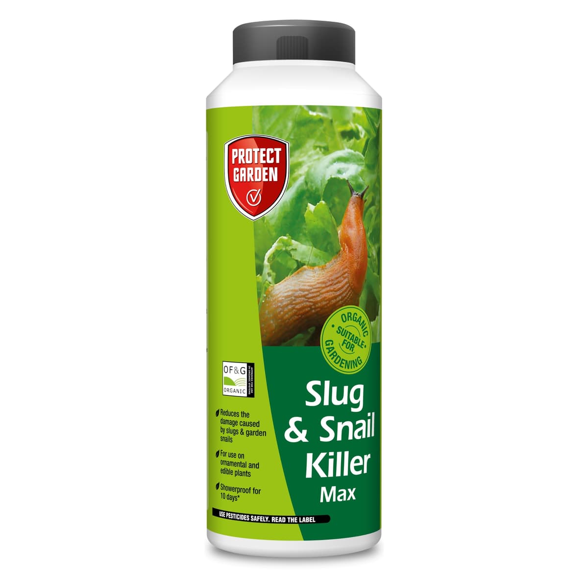 PROTECT GARDEN 86601082 Slug & Snail Killer Max, 800G - Powerful Slug Killer Pellets - for Protecting Ornamental Plants and Garden Vegetables - Snail Repellant - Approved for Organic Gardening