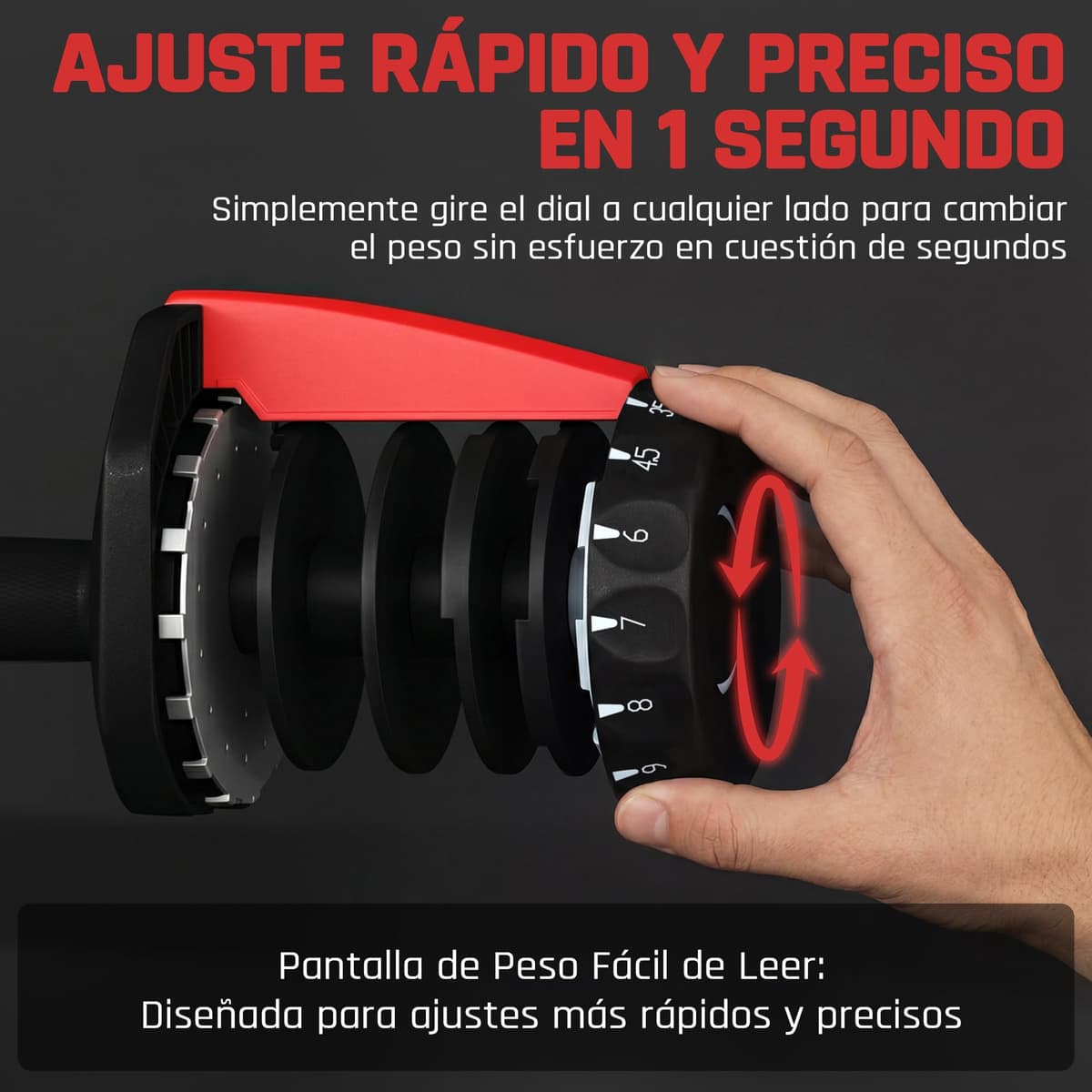 Yaheetech Kit de 1-2pcs Mancuerna Ajustable 5-15 Niveles Rápido 2-25kg Seguridad de Doble Bloqueo, Agarre Antideslizante, Ahorro de Espacio Para Gimnasio en Casa — view 5