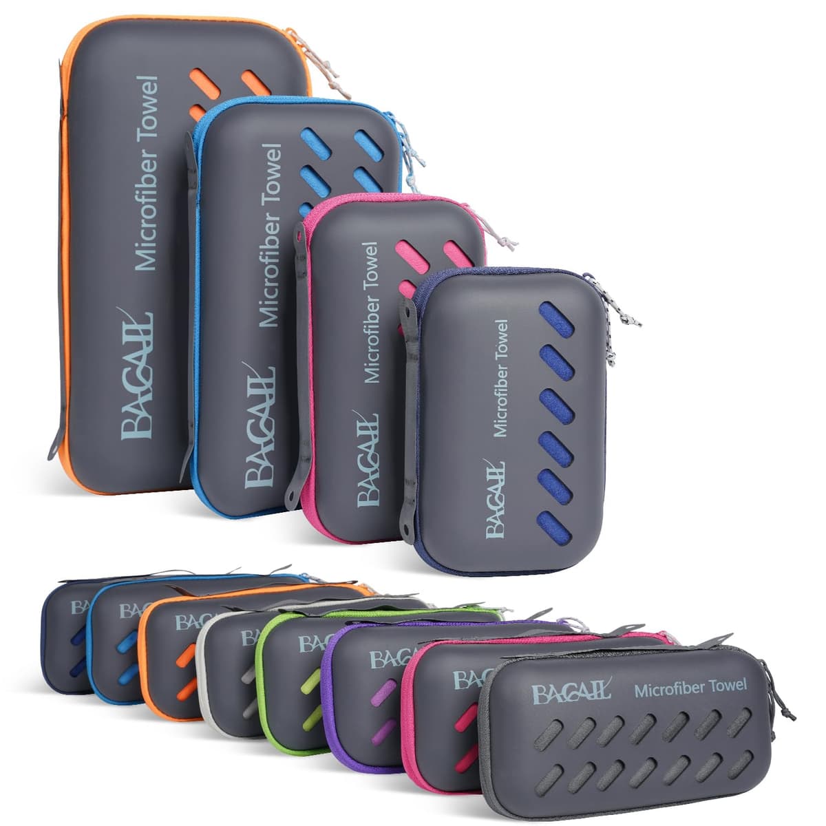 BAGAIL Toallas de Viaje de Microfibra, Toallas de Campamento, Toallas de baño y Toallas de Playa, Secado rápido - Súper absorción de Agua - Súper Compacto, Muy Adecuado para el Deporte y el Fitness — view 20