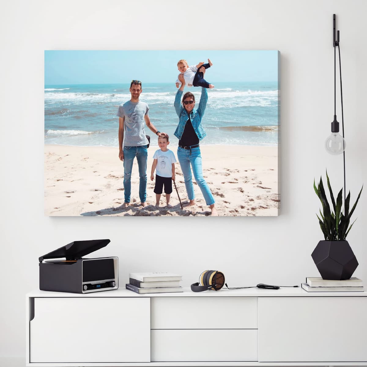 Personalised Canvas Photo Canvas Custom Birthday Gifts Picture Frame Print Wall Art Gifts For Women A1 A2 A3 A4 (31x21cm (12x8in)) — view 3