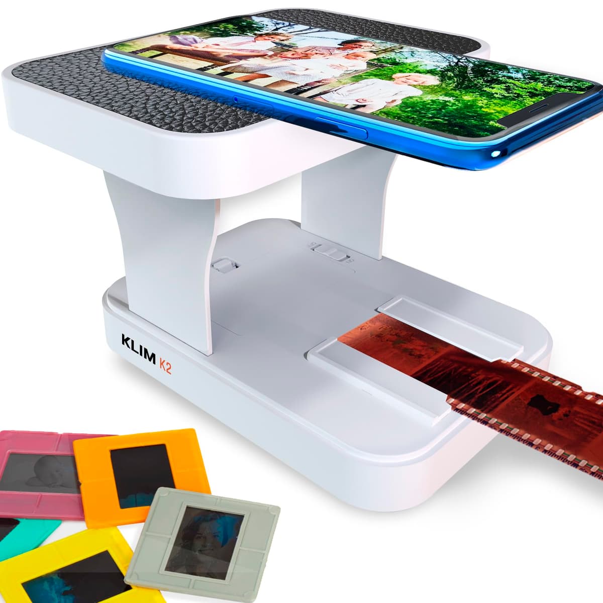 KLIM K2 Escaner Negativos 35mm - App Gratuita - Escáner de Positivos, Escaner de Diapositivas, Visor Diapositivas, Digitalizador Negativos - El Mejor escáner para Fotos Antiguas - Naranja y Gris — view 10