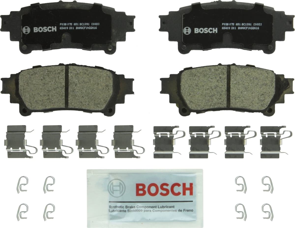 Bosch BC914 QuietCast Premium Ceramic Disc Brake Pad Set For: Acura ILX; Honda Accord, Civic, CR-V, Element, Fit, Front — view 65