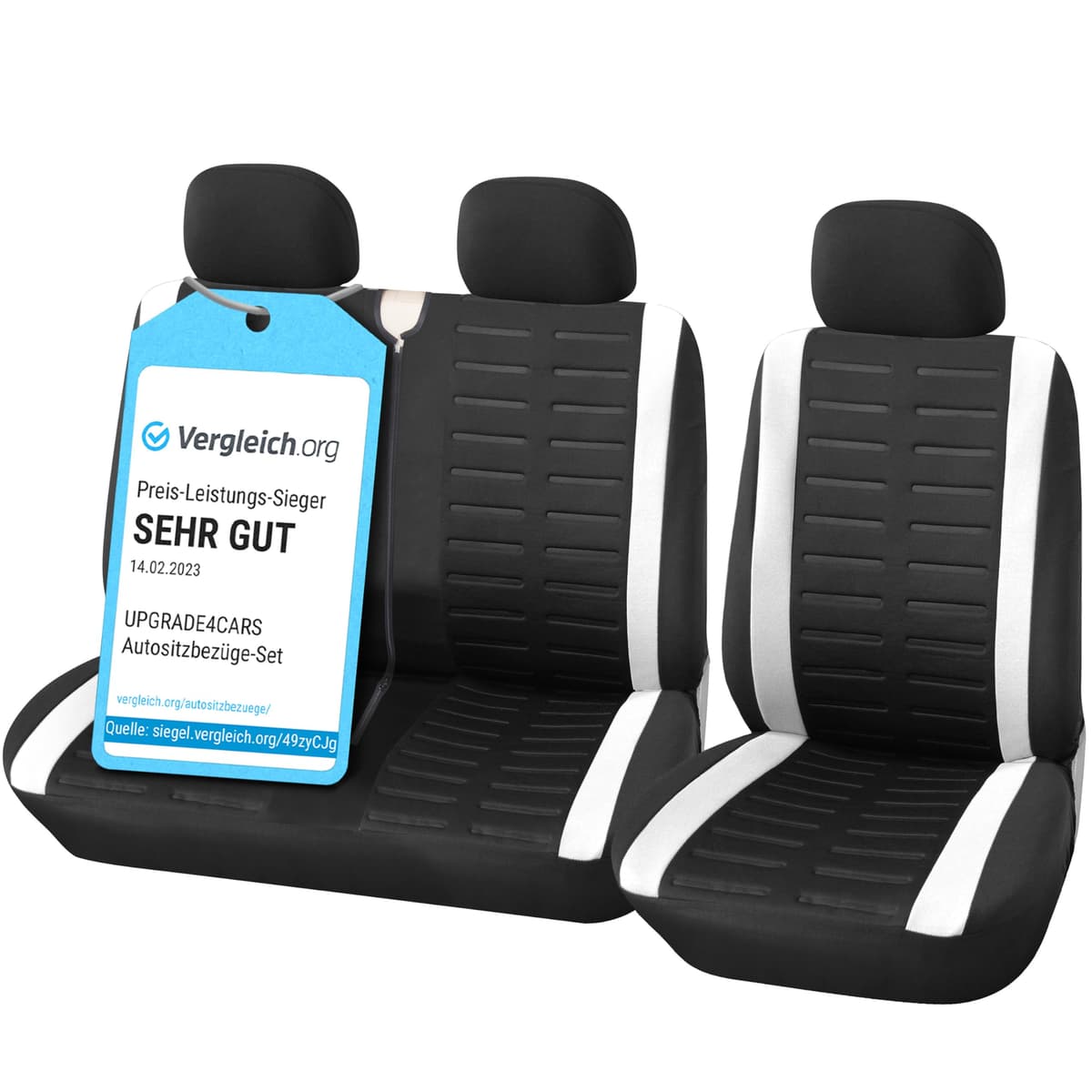 Upgrade4cars Fundas Asientos Delanteros Coche Universales Negro | Cubre Universal | Protector de Asiento Delantero para Conductor y Copiloto | Accesorios Interior Decoracion — view 10