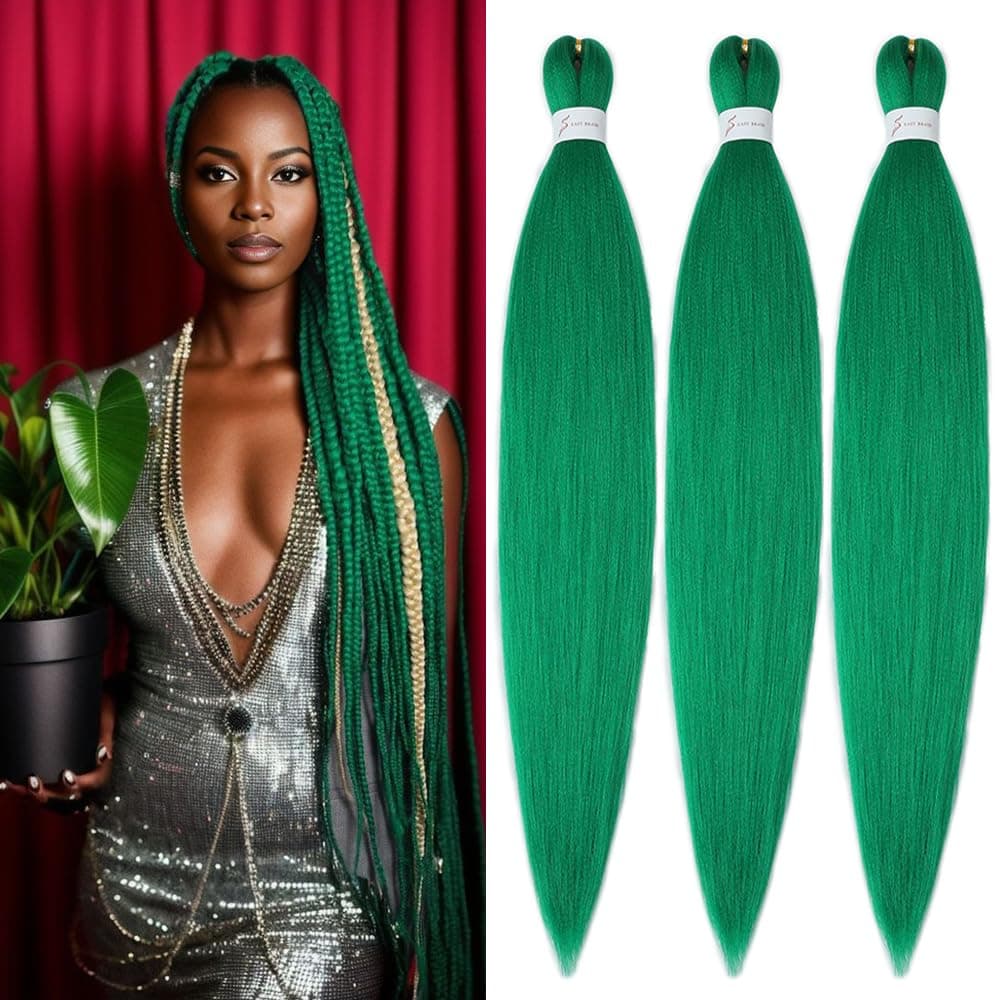 YDDM Capelli Per Treccine Africane Azul Extension Treccine Texture Yaki Easy Install per Principianti 26 Pollici 3 Pezzi Capelli Leggeri e Naturali per Box Braids, Twist e Crochet — view 3