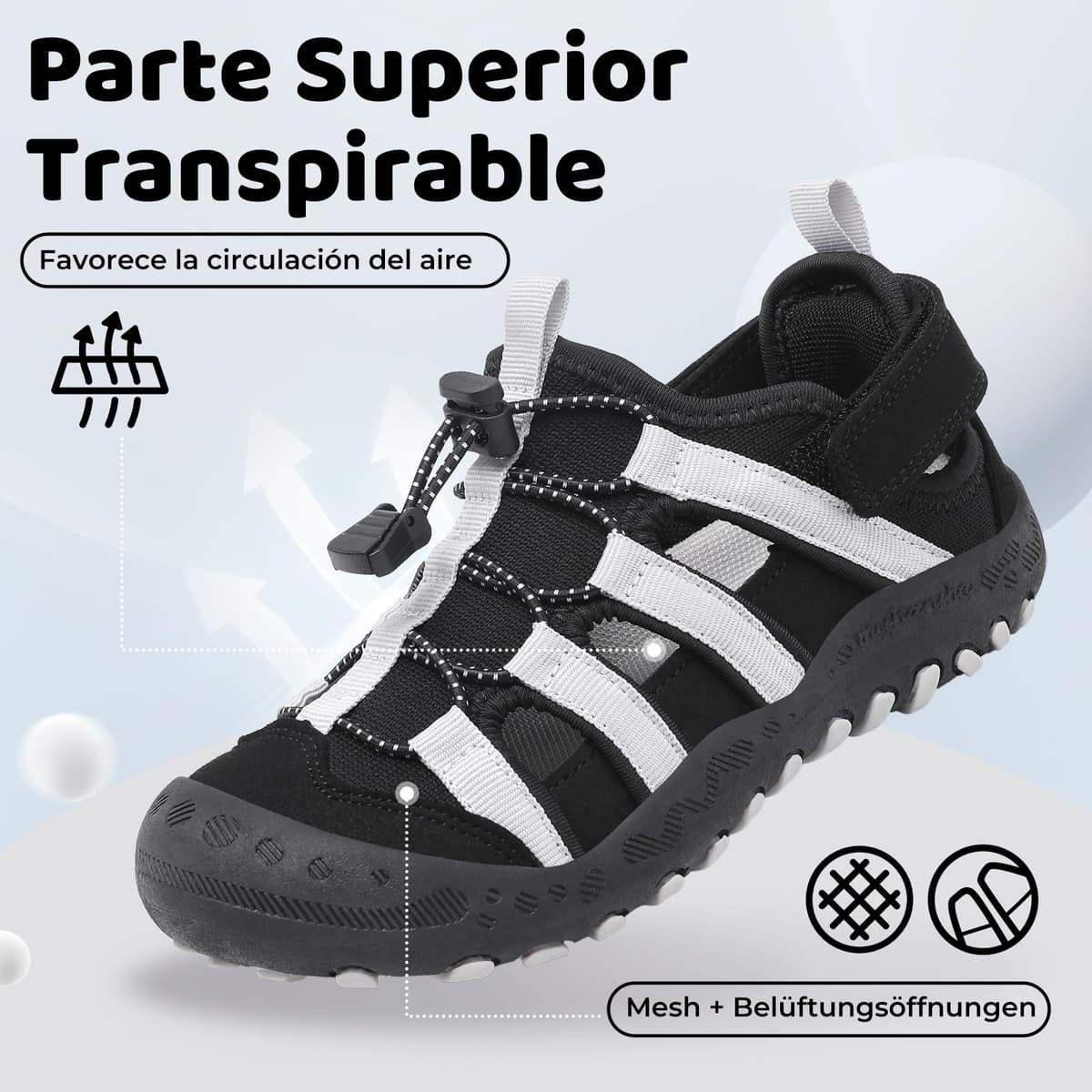 Mishansha Sandalias Deportivas para Niños con Puntera Cerrada Zapatos de Verano para Playa Senderismo Sandalias Tallas 26-38 — view 4