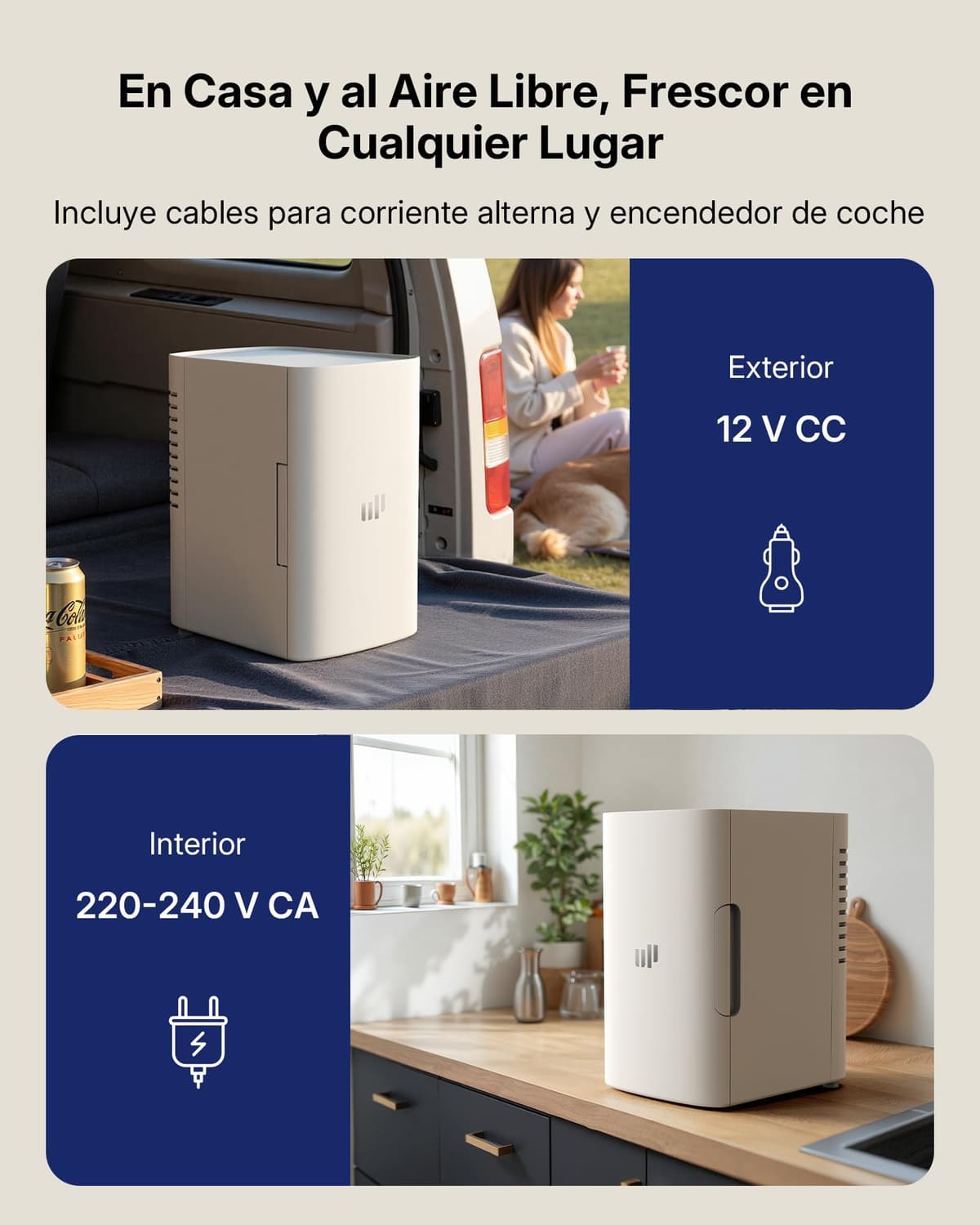 Upstreman Mini Nevera 13 litros, 12V 220V Fridge Portatil para Habitacion Oficina Coche Caravanas Camping, Función Enfriamiento y Calentamiento, para Skincare Red Bull Cosmeticos Coca Cola, TR13 — view 5