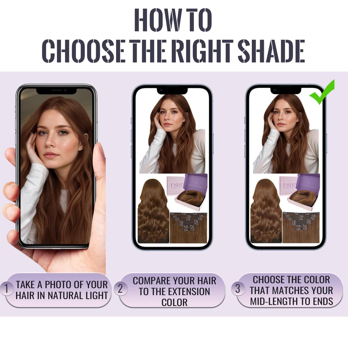 Fshine Clip in Hair Extensions Human Hair Copper Hair Extensions 18 Inch 120 g 7 pcs Color 330 Natural Straight Hair Extensions for Women Real Human Hair — view 6