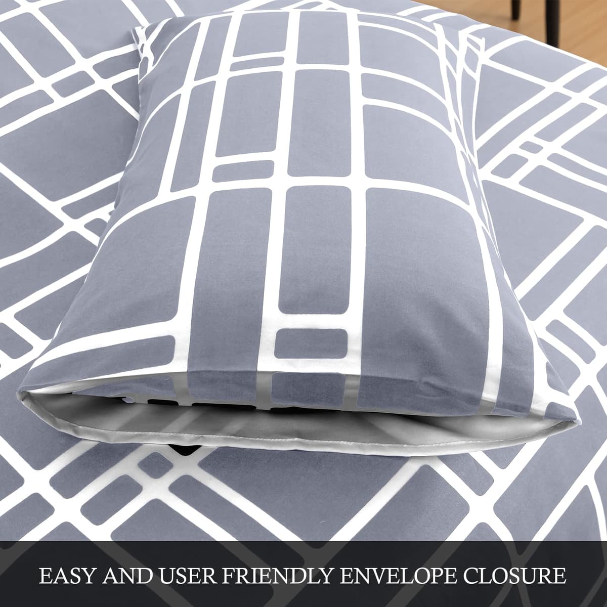 Pamposh 3 Pcs Single Duvet Cover Set with Matching Black Single Fitted Sheet 40 cm Extra Deep Pocket - UltraSoft Breathable Premium Microfibre Reversible Quilt Cover Bedding Set For All Seasons — view 32