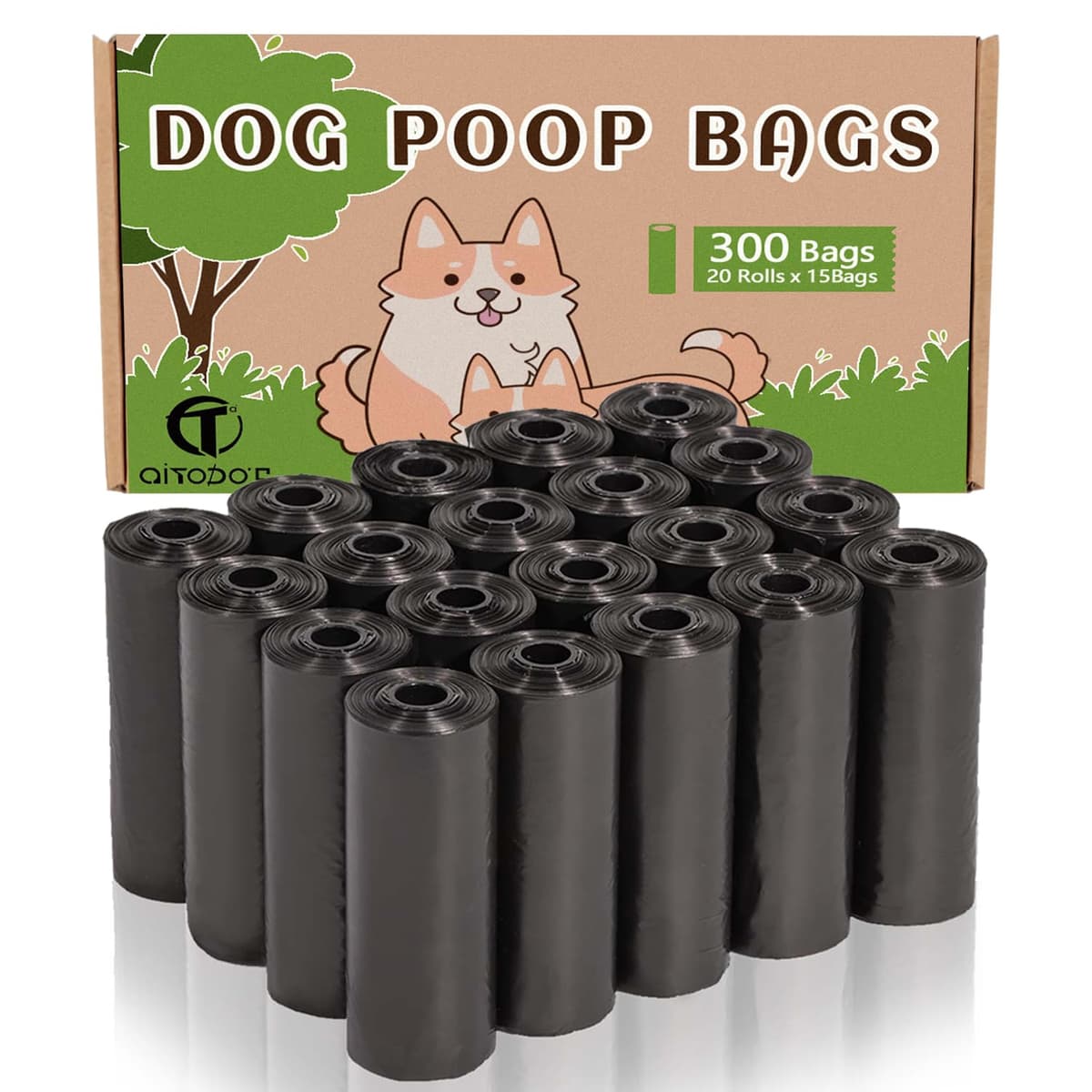 AiTodos® 600PCS Bolsas Caca Perro, Verde - Bolsas Excrementos Perros - Adecuado Salir de Casa, 31 * 22CM, Polietileno-Material, Portátil (40 Rollos, 15 por Rollo) -Poop Bags — view 14