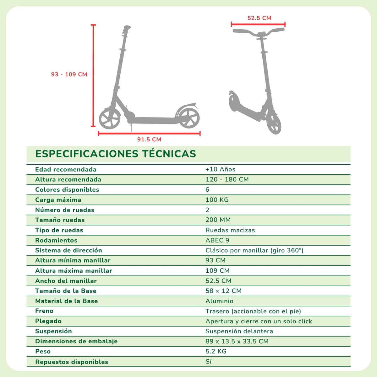 Sawyer Bikes - Patinete Ajustable con Suspensión - Niños +10 Años y Adultos — view 7
