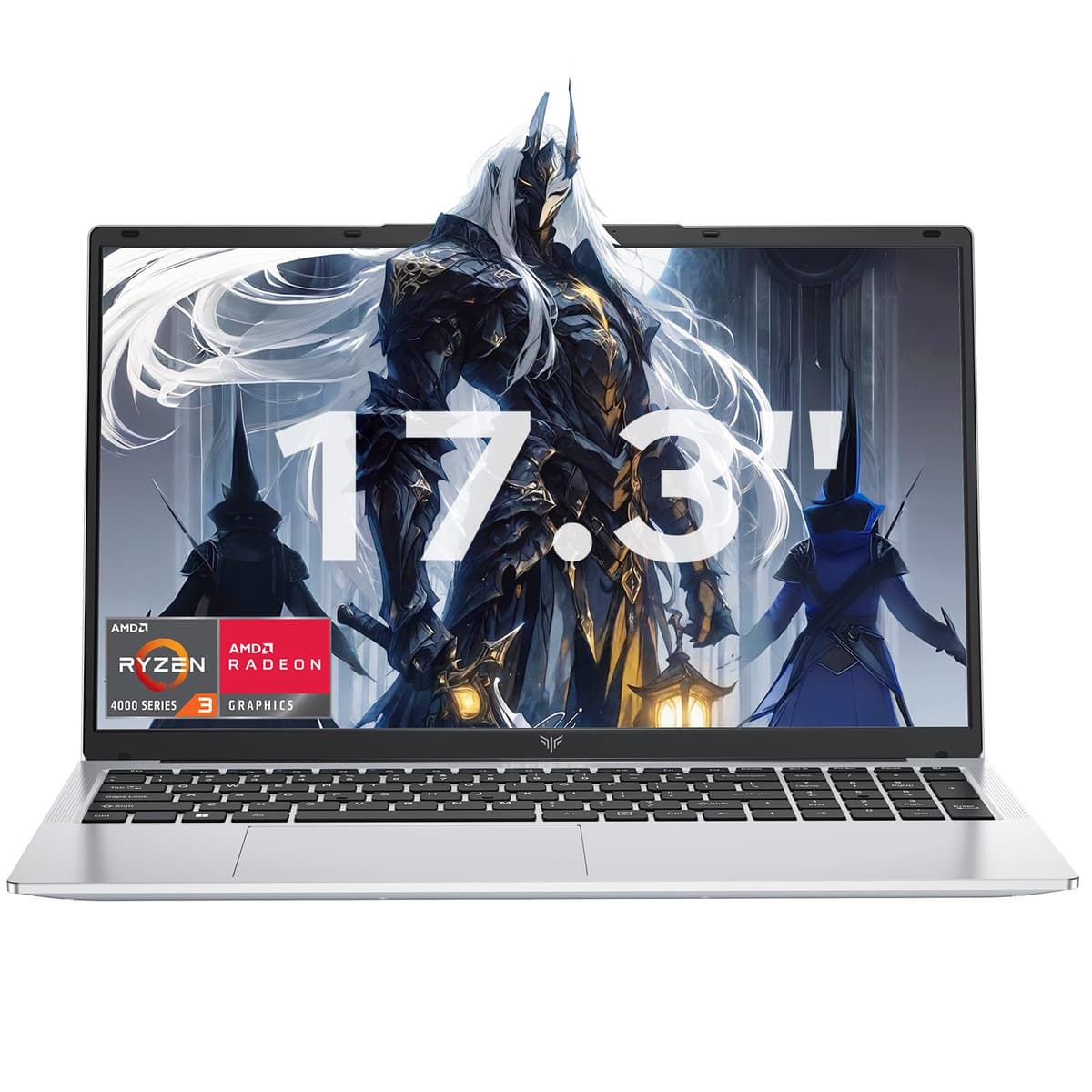 17.3 inch Laptop with Quad-Core Ryzen 4300U Processor up to 3.70GHz (Beat N150/N97) 16GB RAM DDR4*2 + 512GB M.2 SSD Computer, WiFi 5, BT5.2, USB3.2, HDMI, Type-C,1080 FHD, 62.7Wh Long-Battery