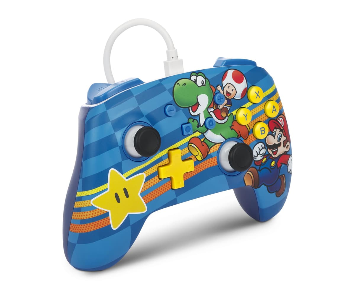 Mando con cable mejorado PowerA para Nintendo Switch - Mushroom Kingdom Friends, mando, mando para videojuegos, mando con cable, con licencia oficial — view 4