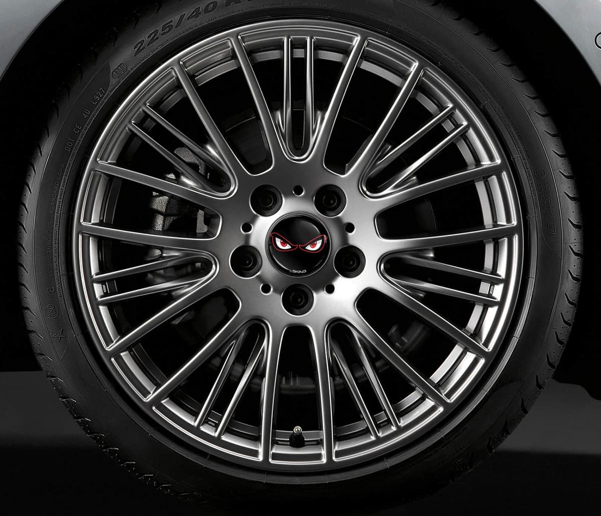 60mm Wheel Centre Caps Set of 4 – Black ABS Plastic Alloy Wheel Hub Caps Replacement – Push Fit Car Wheel Centre Caps – Multiple Designs (CX 7) — view 3