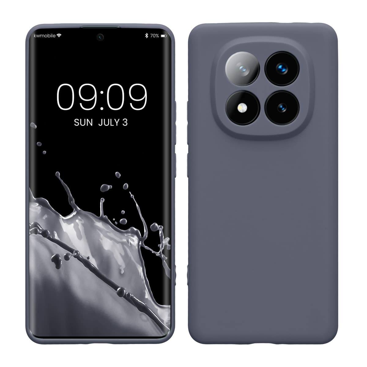 kwmobile Carcasa Compatible con Xiaomi Redmi Note 14 Pro 5G / Poco X7 Funda - Funda Ultrafina de TPU con Bordes elevados - Lavanda Metalizado — view 256