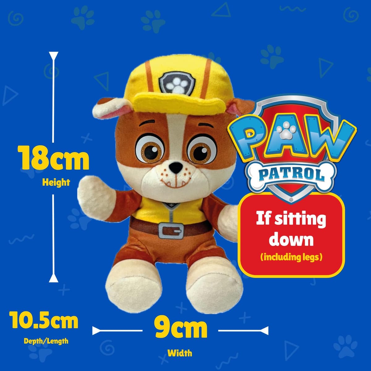 TY Rubble Paw Patrol Soft Plush Toy for Kids, Cuddly Teddy, Collectible Stuffed Toy, Beanie Babies Range, Regular — view 3