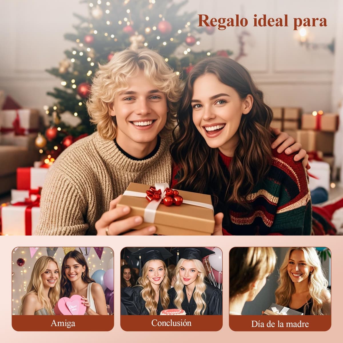 Rizador Automático Pelo Ondas Automatico: Rizador de pelo Automatico de 25 mm con 14 Temperaturas y 5 Temporizadores - Hair Curler Portátil con Pantalla LED, Antiquemaduras y Calentamiento Rápido — view 7