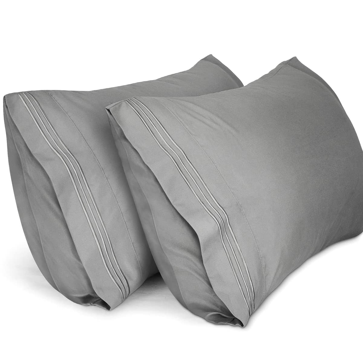 Lirex 2-Pack Fundas de Almohada 1800 hilos, Fundas de Almohada de Microfibra Suave Cepillada, Transpirables sin Arrugas y Lavables a Máquina (50x70 cm, Blanco) — view 25