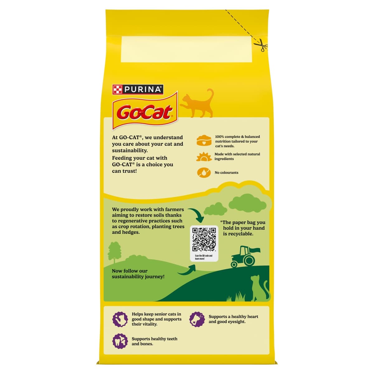 GO-CAT Senior 7+ Dry Cat Food Chicken 2kg (Pack of 4) — view 5