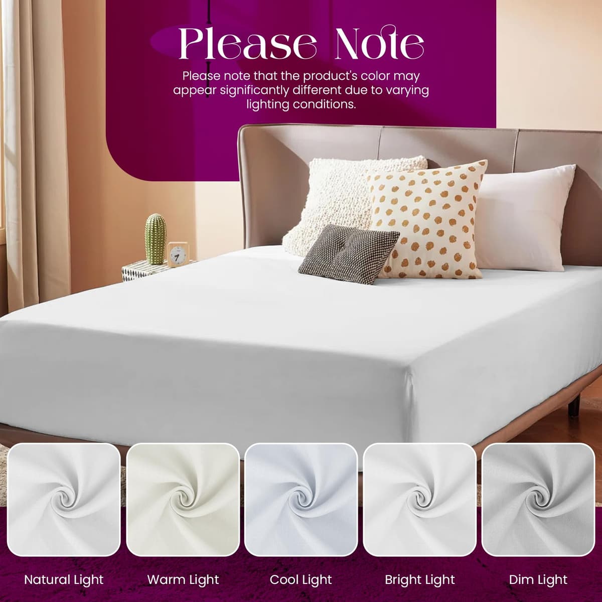 Linens World Egyptian Cotton Fitted Sheets King Size Breathable, Anti Wrinkle 30cm Deep Pocket 200 Thread Count Bed Sheets Bedding & Linen 152 X 200-CM White Bedding King Size Fitted Sheets — view 8