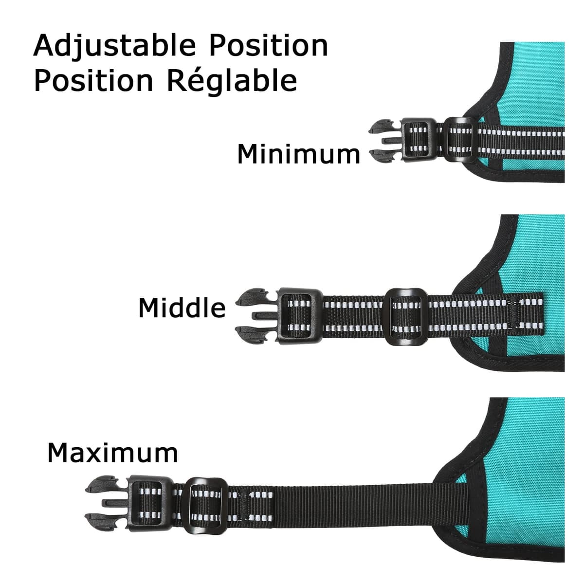 HEELE Dog Harness Medium No Pull Dog Vest Harness with Soft Handle Reflective Pet Harness for Outdoor Training Walking, Black, M — view 263