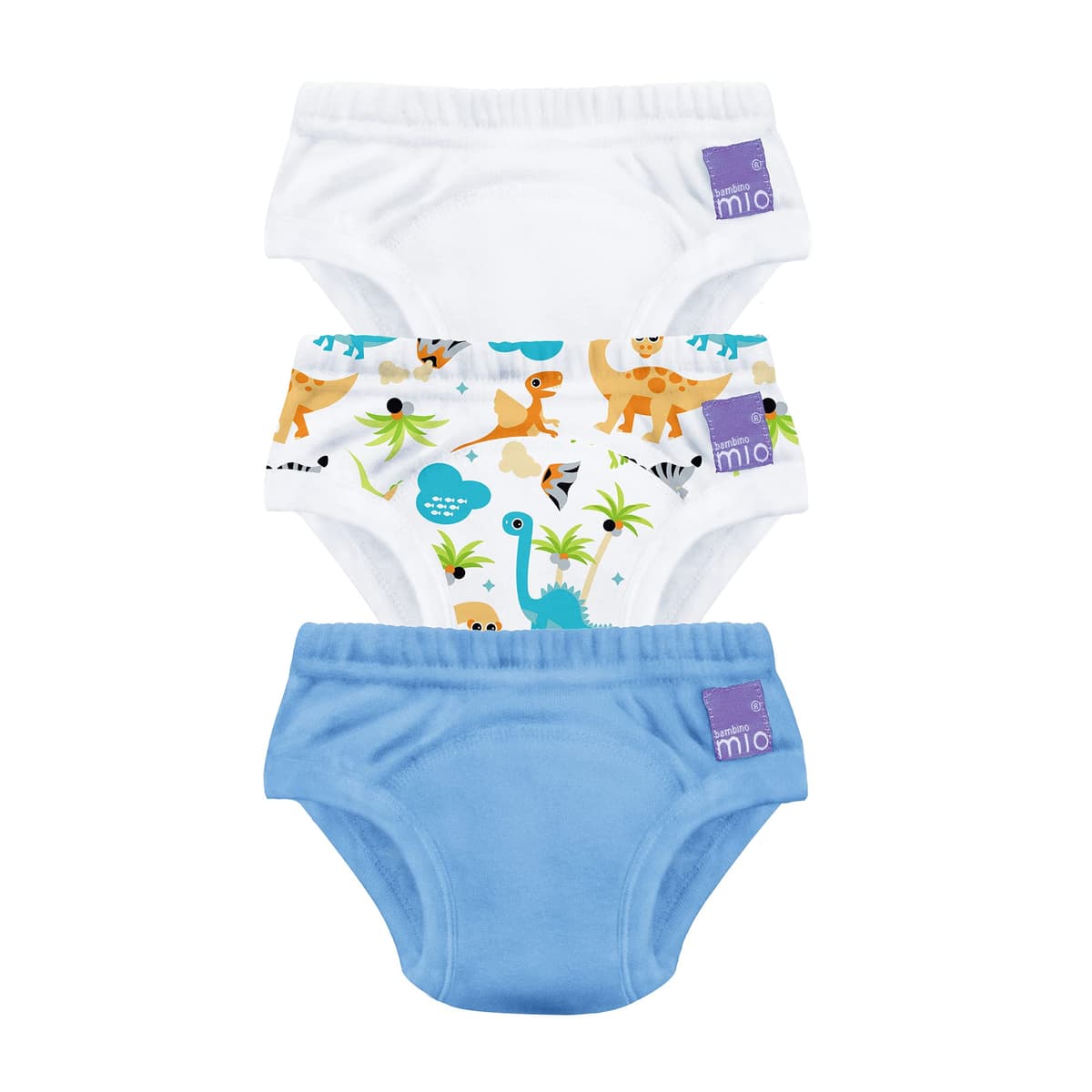 Bambino Mio British Brand (3 Pack) Training Pants for Toddlers Reusable Cloth Potty Pants Training Underwear, 2-3 Years, Boys Space Dinosaurs, Baby and Toddler, Boys and Girls with Cross-Stitch — view 3