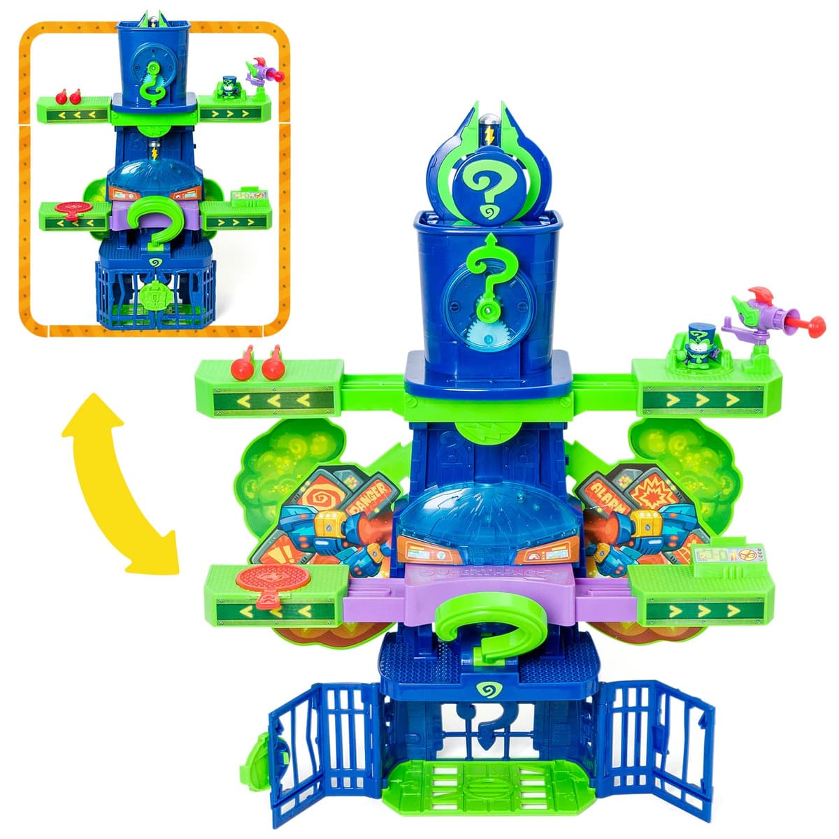 SUPERTHINGS KAZOOM Power – Enigma Tower. Torre de Enigma de la Serie de TV “Kazoom Power”. Contiene 1 Enigma Tower,1 Enigma Exclusivo,1 aeronave,1 prisión,1 catapulta,1 Disparador y 3 proyectiles — view 2