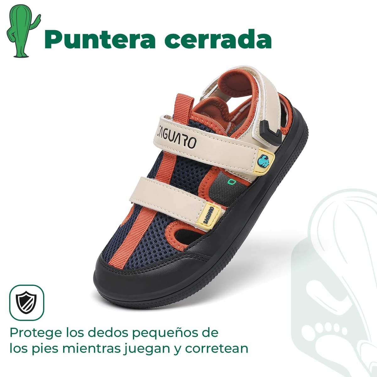 SAGUARO Niño Sandalias Barefoot Cangrejeras - Puntera Cerrada & Puntera ancha, 25-36 — view 3