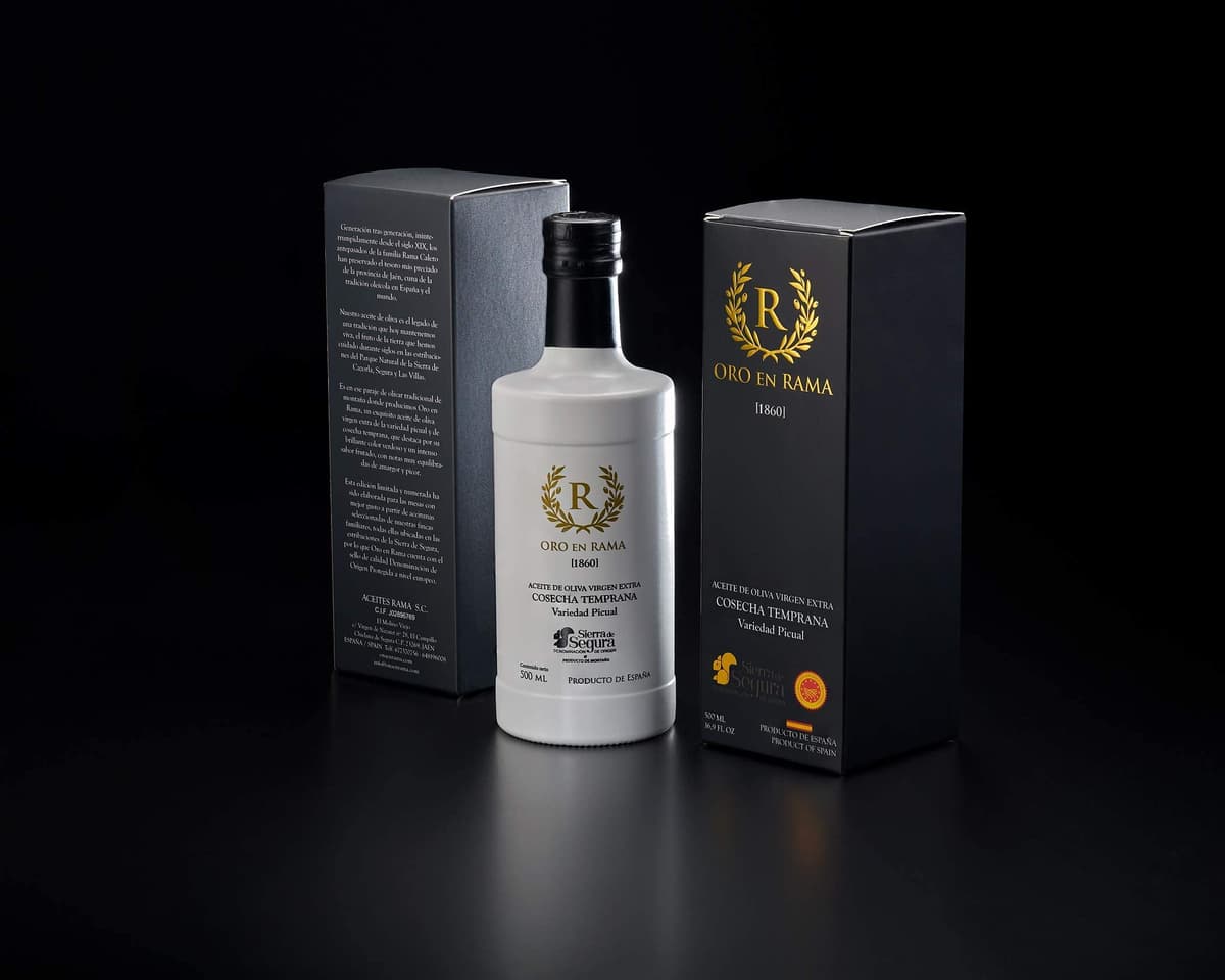ORO EN RAMA | Extra Virgin Olive Oil Picual de Jaén | NEW HARVEST 25/26 | Best Early Harvest Green EVOO Prize | DOP Sierra de Segura | Intense fruity flavor — view 2