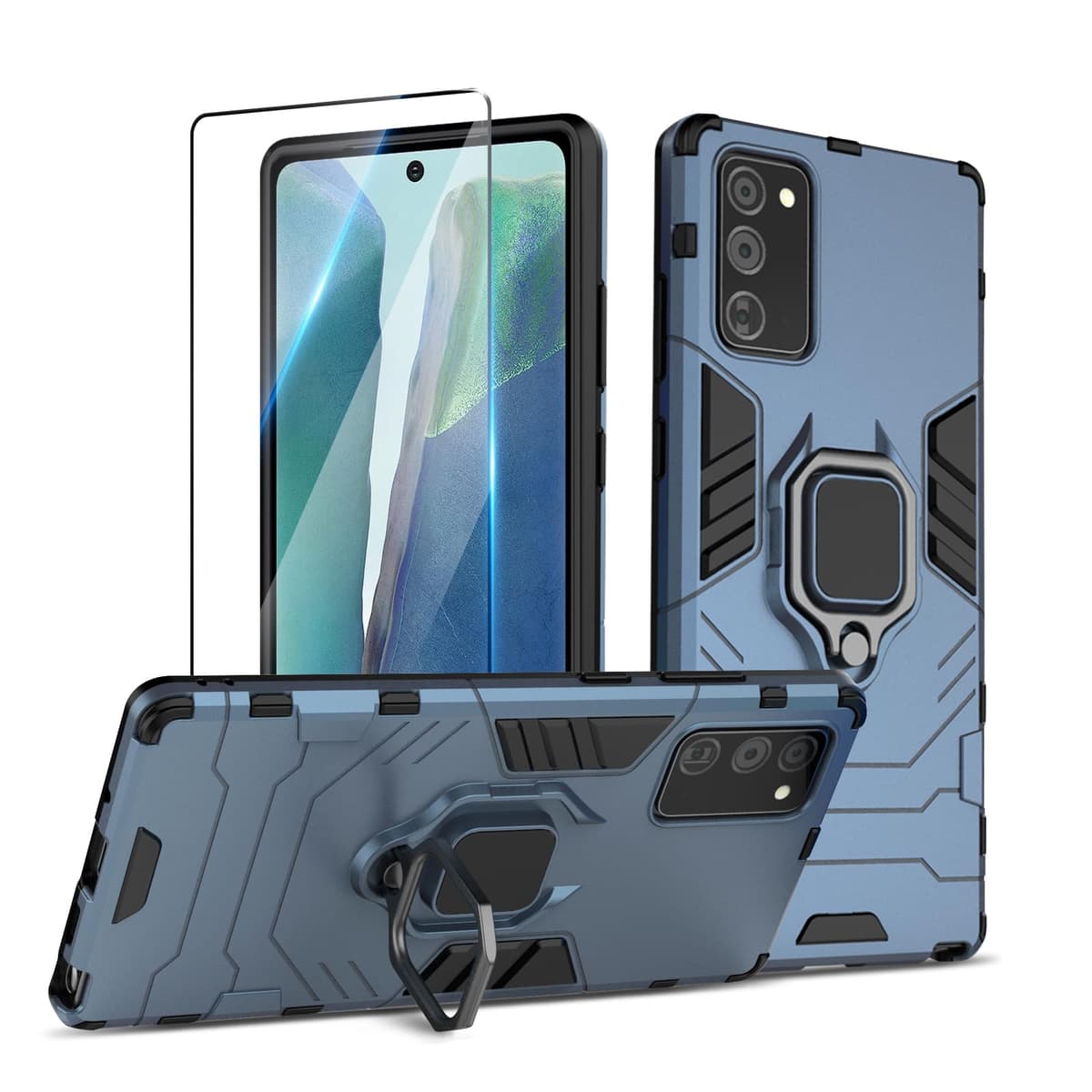 Funda para CMF Phone 2 Pro, Carcasa Antigolpes con Soporte anular metálico, Case Protectora de Grado Militar, Negro — view 133
