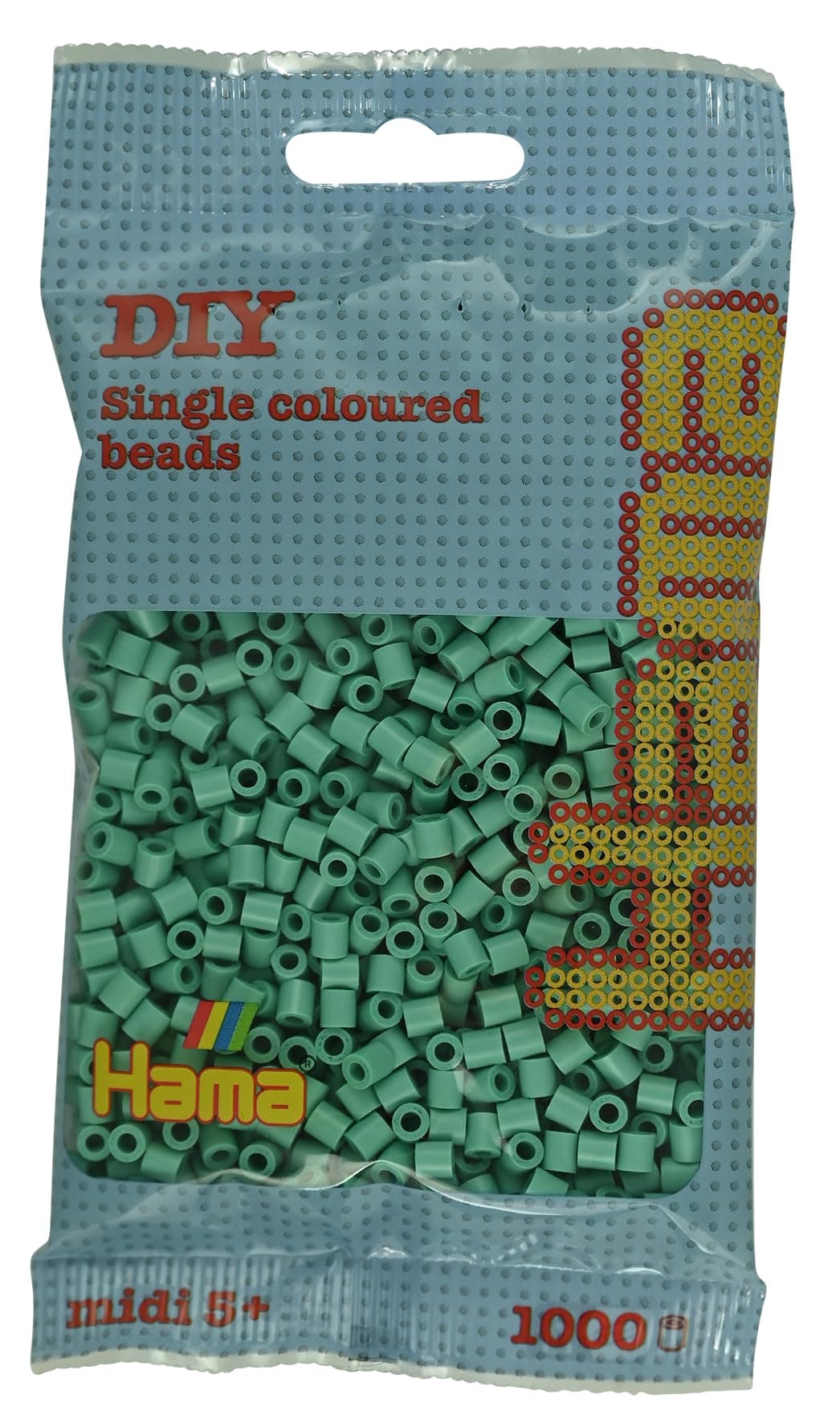 HAMA Bolsa de perlas | Aprox. 1000 cuentas midi fusibles para manualidades y mosaicos | Perlas de fusión para niños creativos 5+ | Juego de arte y decoración | Beige — view 19