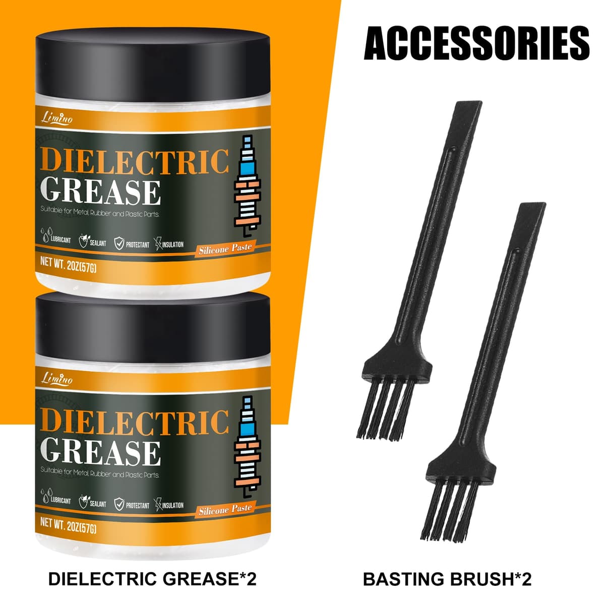 Pâte en silicone - 114g de Grasa Dieléctrica y para Automoción para Componentes y Conectores Eléctricos, Bujías, Juntas Tóricas de Automoción, Frenos - Grasa de Silicona Impermeable — view 2