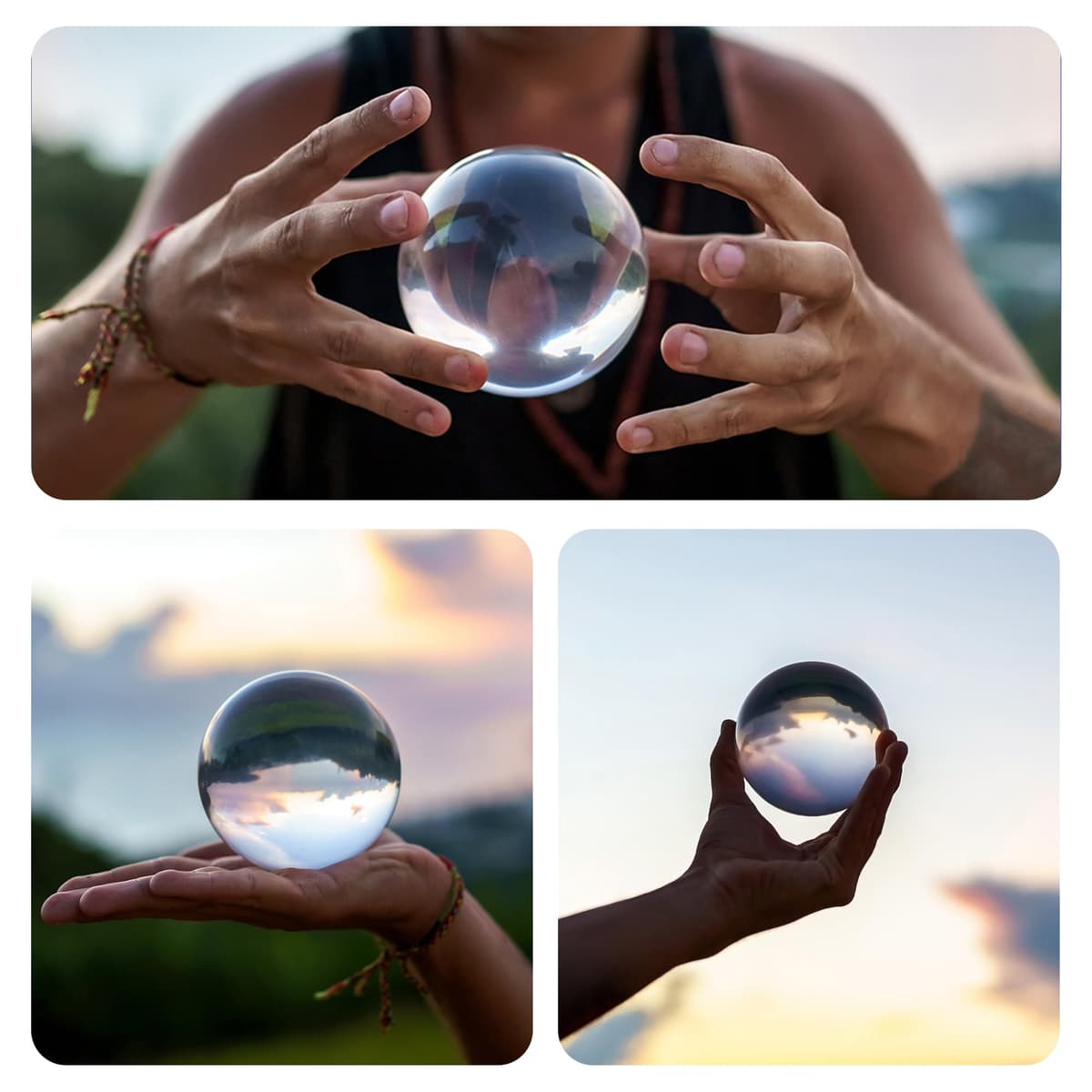 Juggle Dream Bola de Malabares de Contacto de Acrílico Transparente (90 mm) - Bolas de Rendimiento de Manipulación — view 4