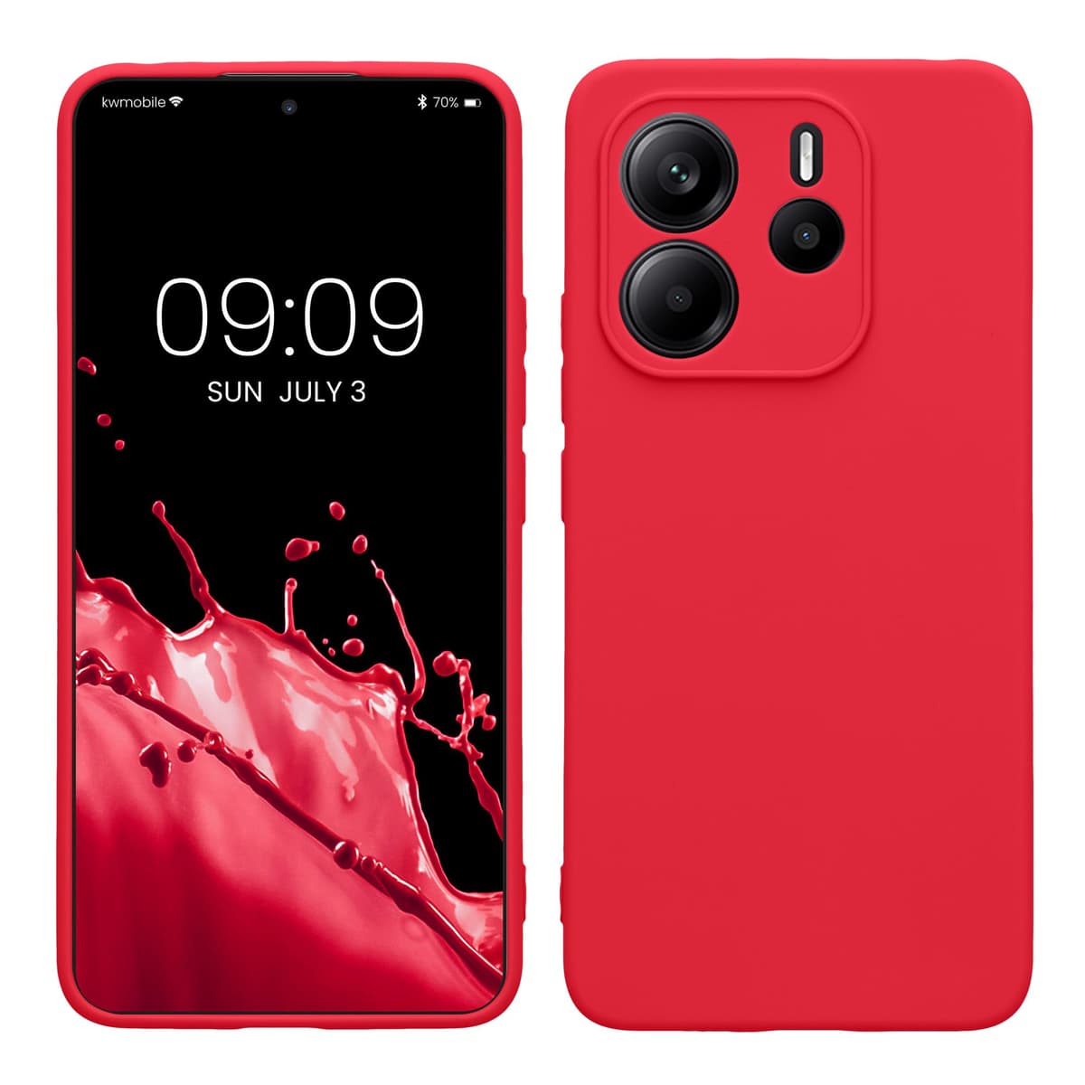 kwmobile Carcasa Compatible con Xiaomi Redmi Note 14 Pro 5G / Poco X7 Funda - Funda Ultrafina de TPU con Bordes elevados - Lavanda Metalizado — view 259