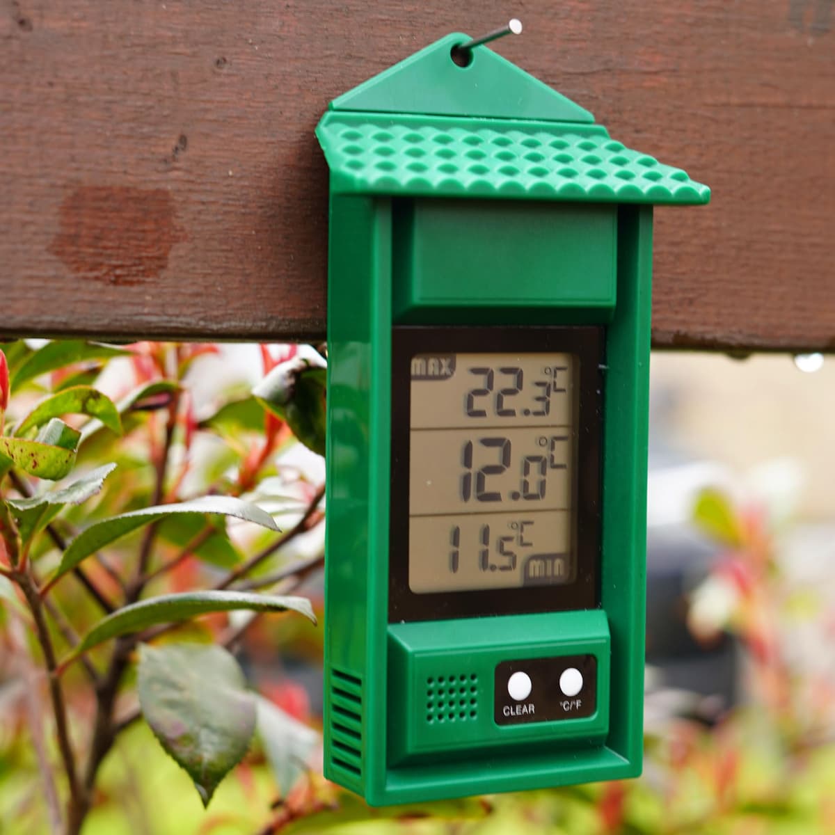 Digital max/min Thermometer for conservatories, greenhouses & Grow Rooms (Green) — view 3