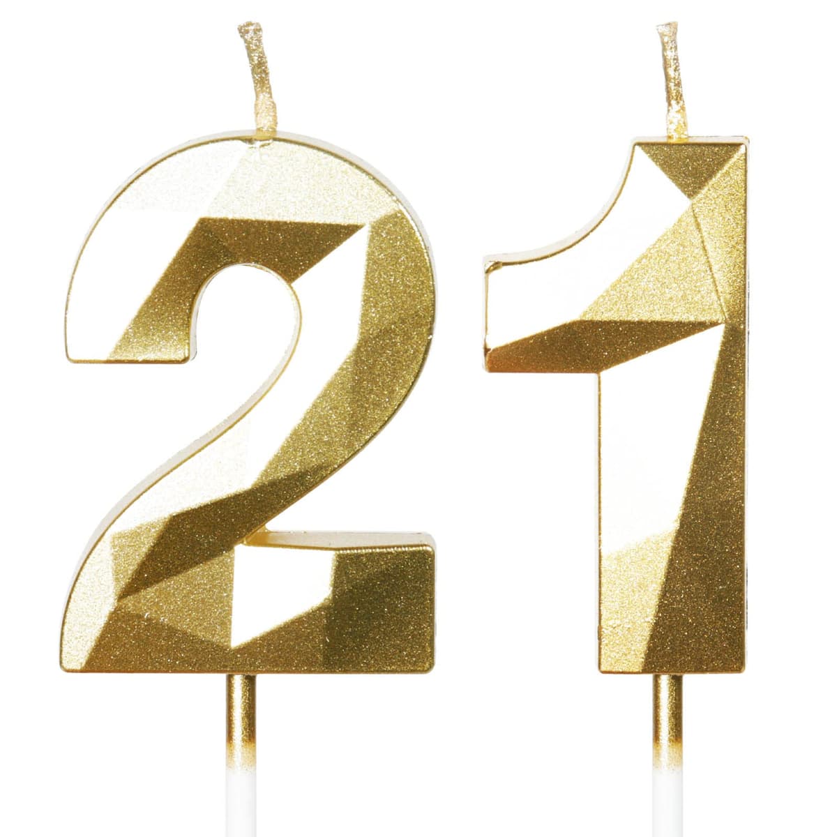 Yiran 50th Birthday Candles, Gold Number 50 Happy Birthday Candles, Cake Topper Decorations for Birthday Party, Wedding Anniversary Celebration Supply — view 127