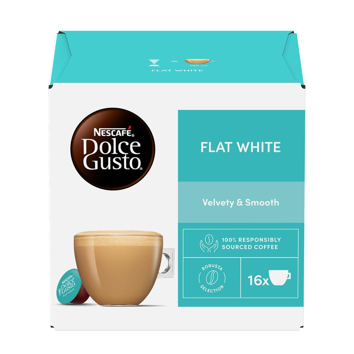 NESCAFÉ DOLCE GUSTO Flat White Coffee Pods - total of 48 Creamy Coffee Flavoured Pods (3 Packs) 16 Pods — view 8