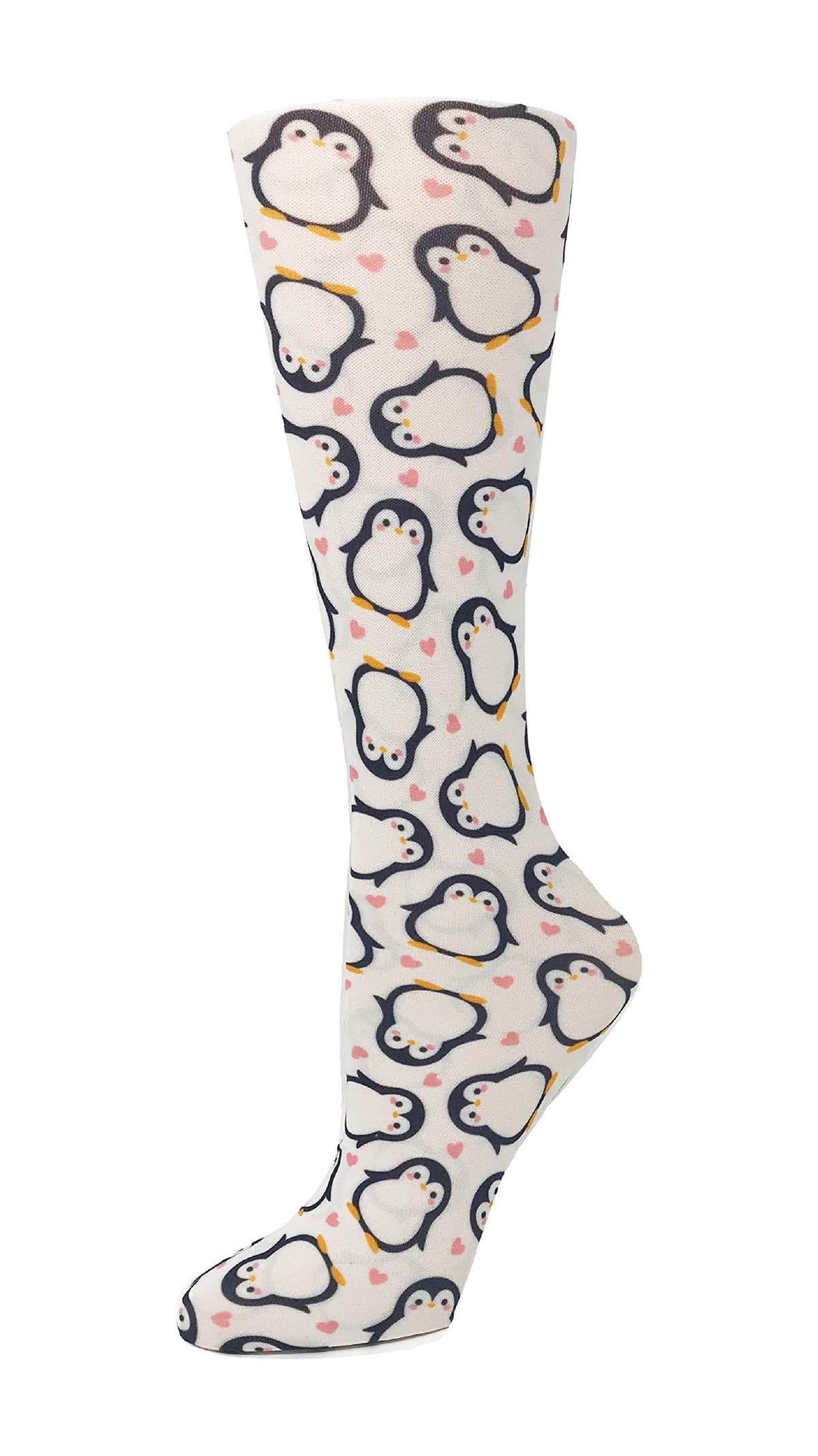 Cutieful 'Knee High Compression Socks 8-15 mmHg' Footwear (Women's Shoe Sizes 5-11, Penguin Love)