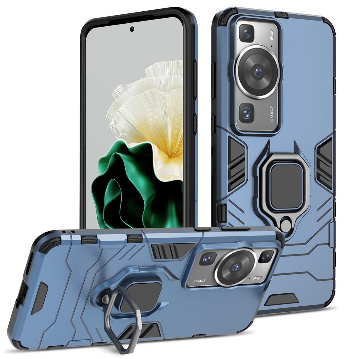 Funda para CMF Phone 2 Pro, Carcasa Antigolpes con Soporte anular metálico, Case Protectora de Grado Militar, Negro — view 22