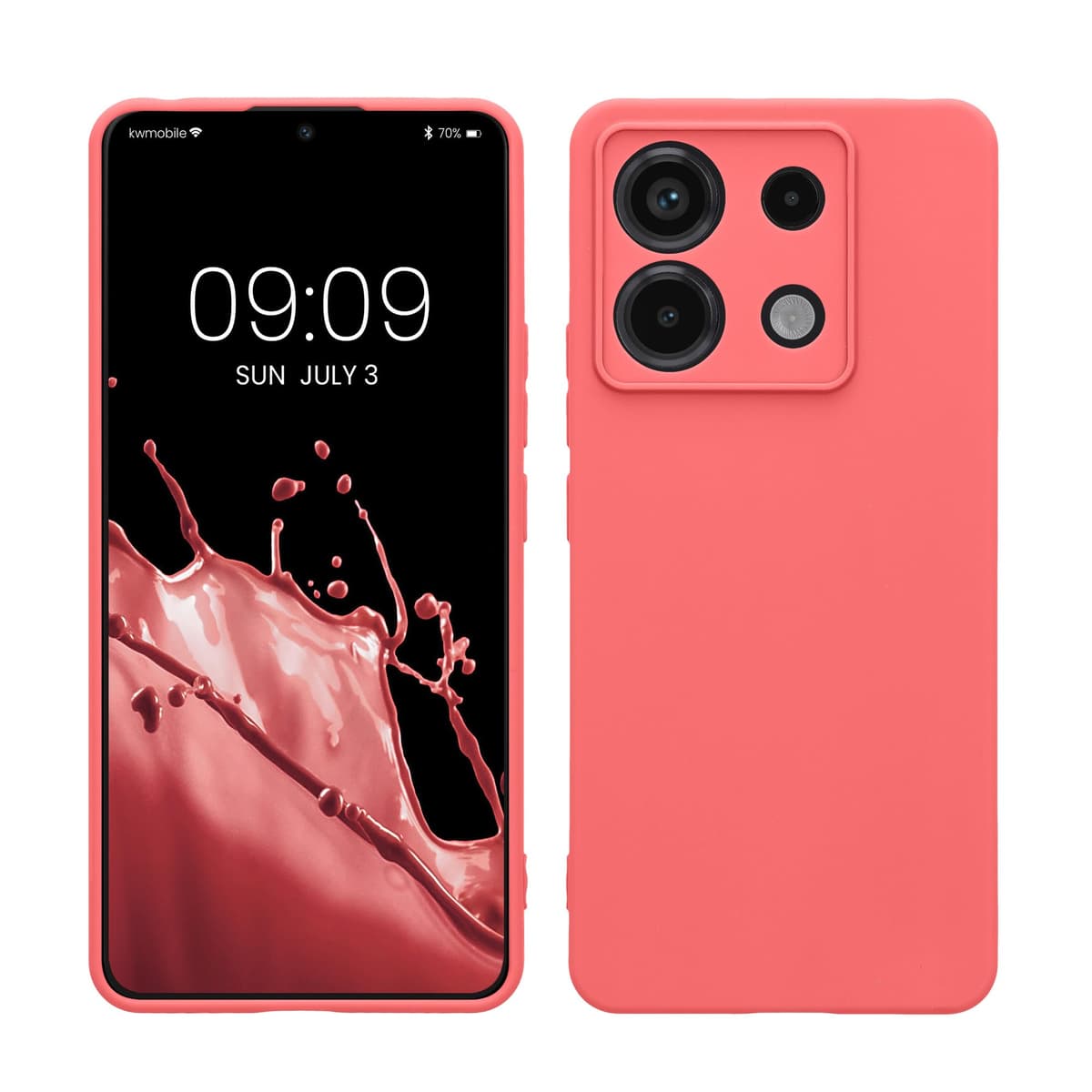 kwmobile Carcasa Compatible con Xiaomi Redmi Note 14 Pro 5G / Poco X7 Funda - Funda Ultrafina de TPU con Bordes elevados - Lavanda Metalizado — view 199
