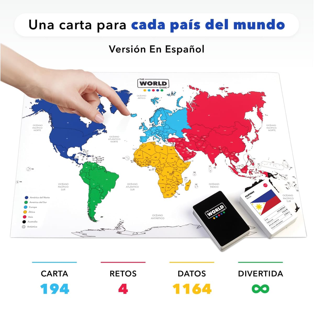 The World Game - Geography Card Game - Educational Board Game for Kids, Families and Adults, Girls and Teens — view 3