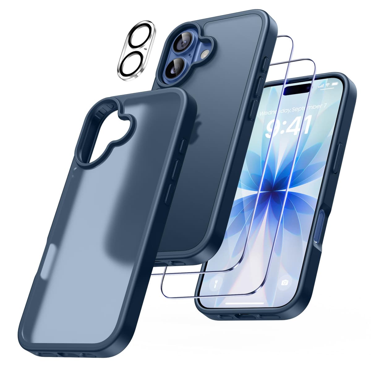 FLLAO 4 en 1 Funda para iPhone 15 con 2 Protector Pantalla y 1 Protector Lente Cámara, [Almohadilla de Aire integrada] Antigolpes Antiarañazos Carcasa 6,1 Pulgadas, Transparente — view 121