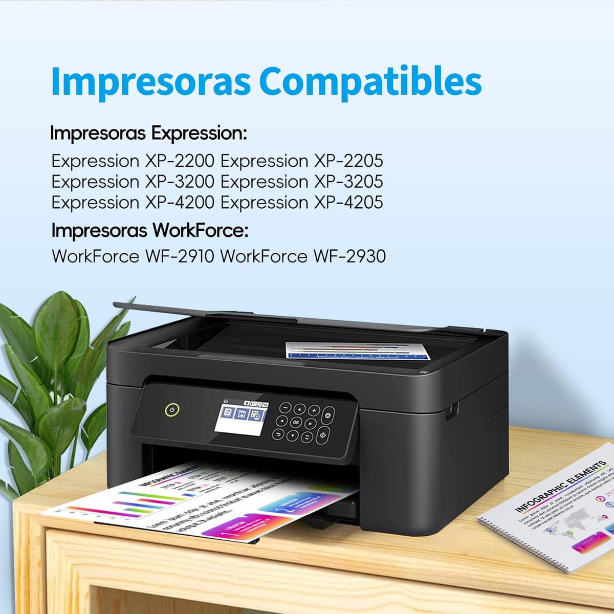 Cartuchos de impresora 604XL compatibles con Epson 604XL Cartuchos de tinta Multipack para Expression Home XP-3200 XP-2200 XP-4200 XP-2205 XP-3205 XP-4205 Workforce WF-2910 WF-2930 WF-2935 2950 — view 4