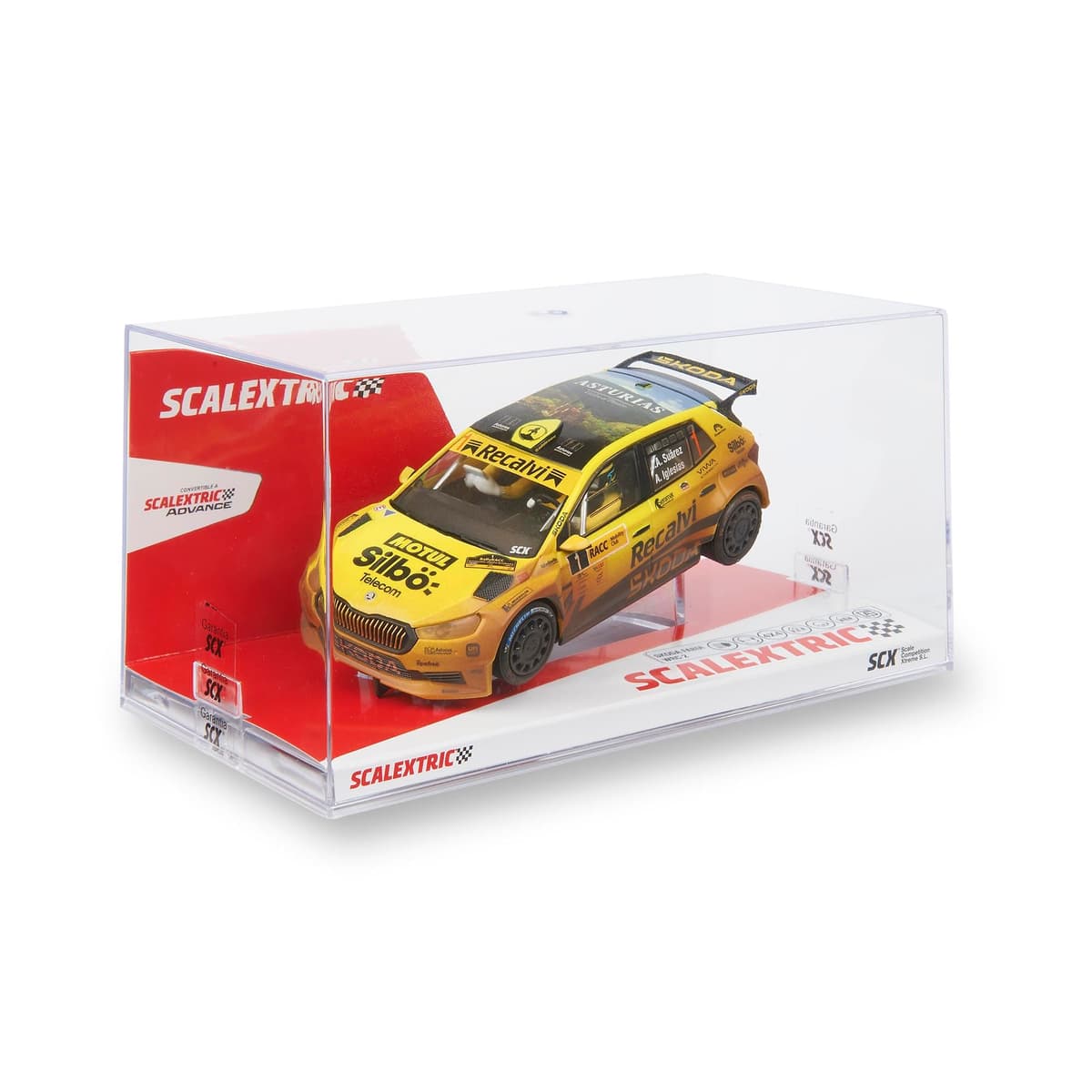 SCALEXTRIC - Vehículo de Carreras Classic - Coche Slot - Escala 1:32 (Skoda Fabia WRC2 - Cohete Suárez Mud Effect) — view 3
