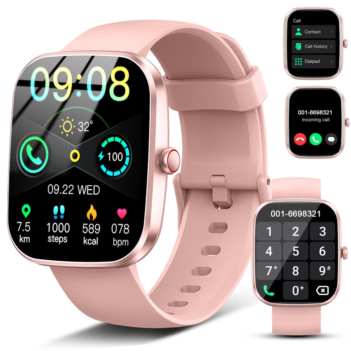 Smart Watch, 2026 HD 1.91" Bluetooth 5.4 Calling Smartwatch for Men Women, SPO2/Heart Rate/Sleep Monitor, 115+ Sport Modes Fitness Activity Trackers, IP68 Waterproof Step Counter for Android iOS — view 10