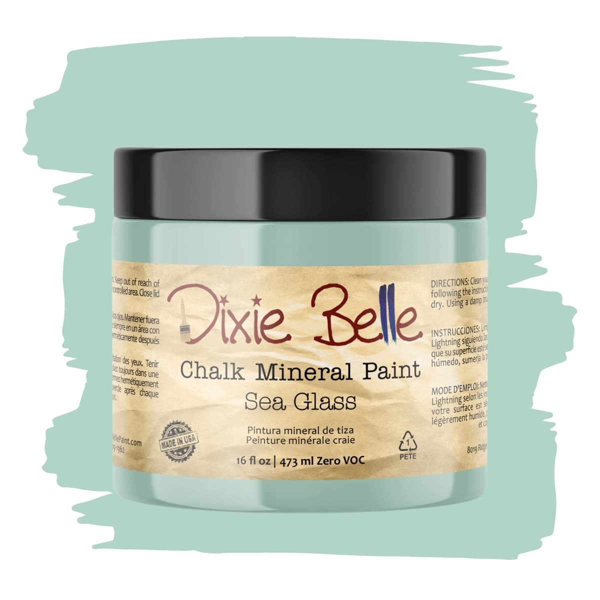 Dixie Belle Paint Company Chalk Finish Furniture Paint - Caviar (32oz) - Matte Black Chic Chalk Mineral DIY Furniture Paint — view 37