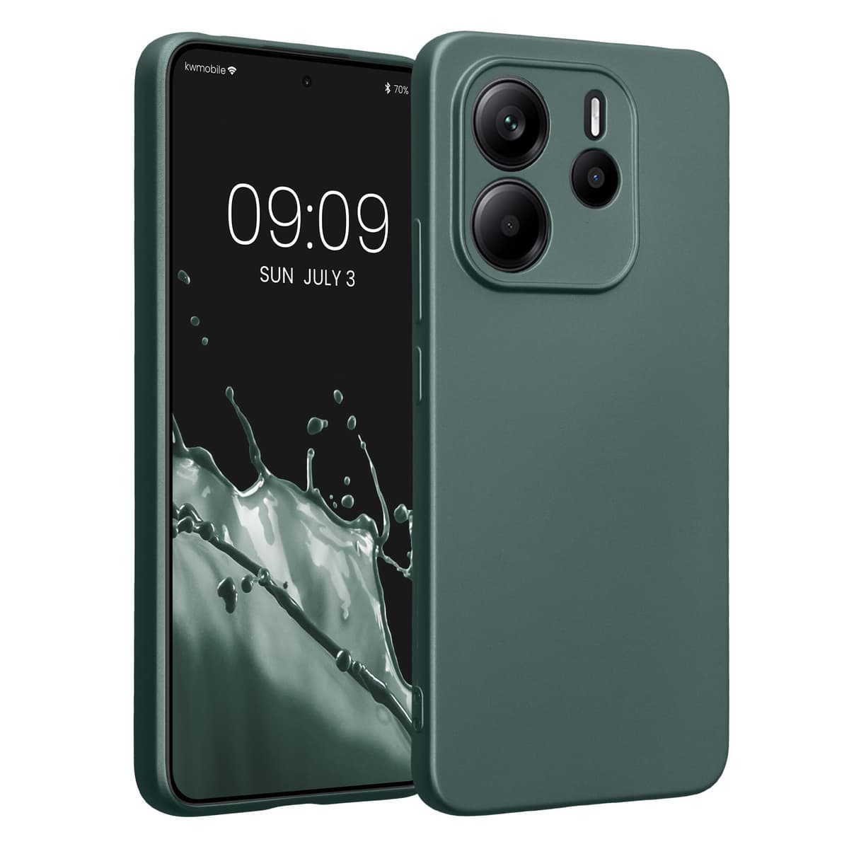 kwmobile Carcasa Compatible con Xiaomi Redmi Note 14 Pro 5G / Poco X7 Funda - Funda Ultrafina de TPU con Bordes elevados - Lavanda Metalizado — view 96