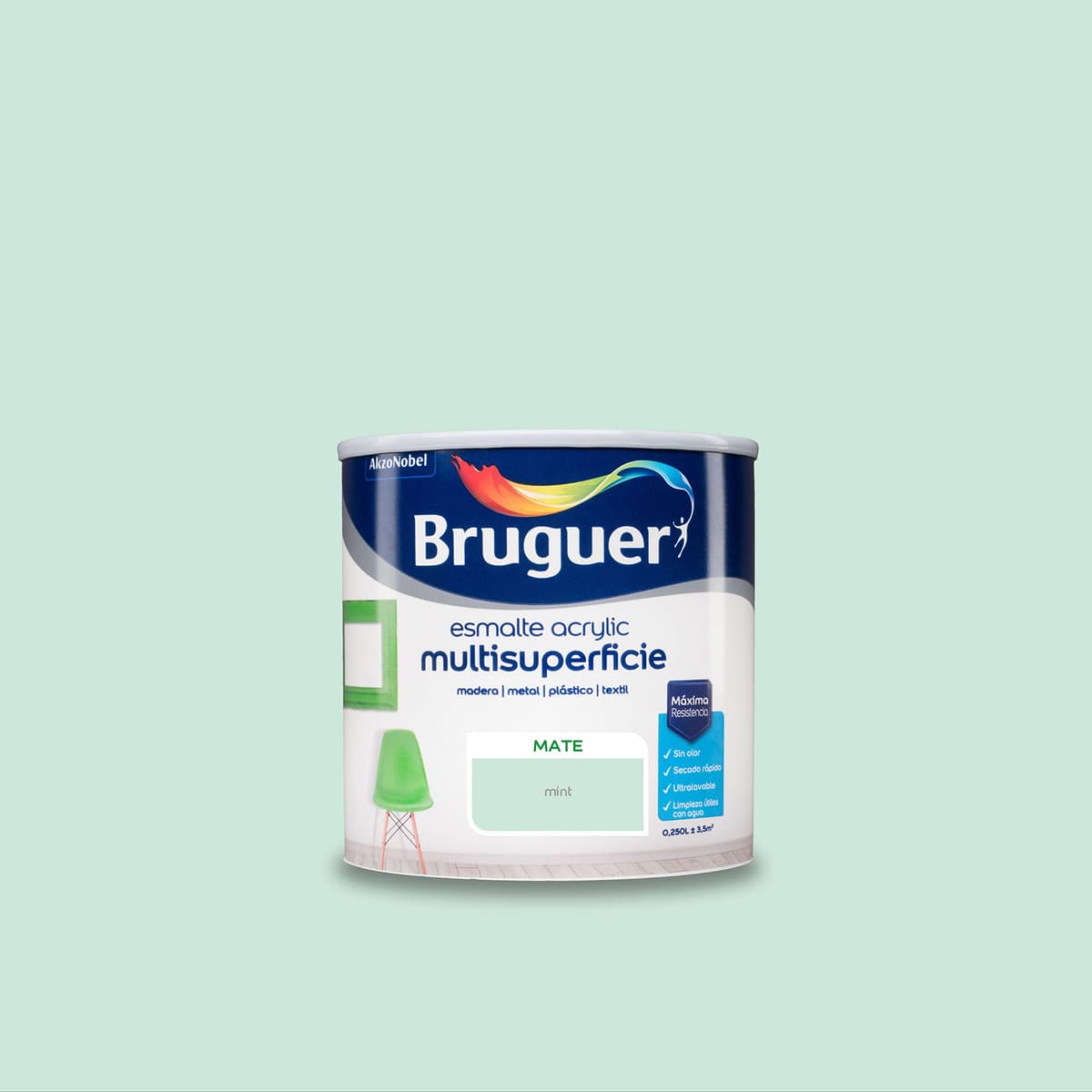 Bruguer Acrylic Multisuperficie Esmalte al agua Satinado - Pintura 750 mL, Blanco Permanente — view 44